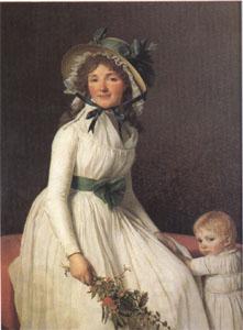 Jacques-Louis  David Emilie Seriziat nee Pecoul and Her Son Emil Born in 1793 (mk05) Germany oil painting art